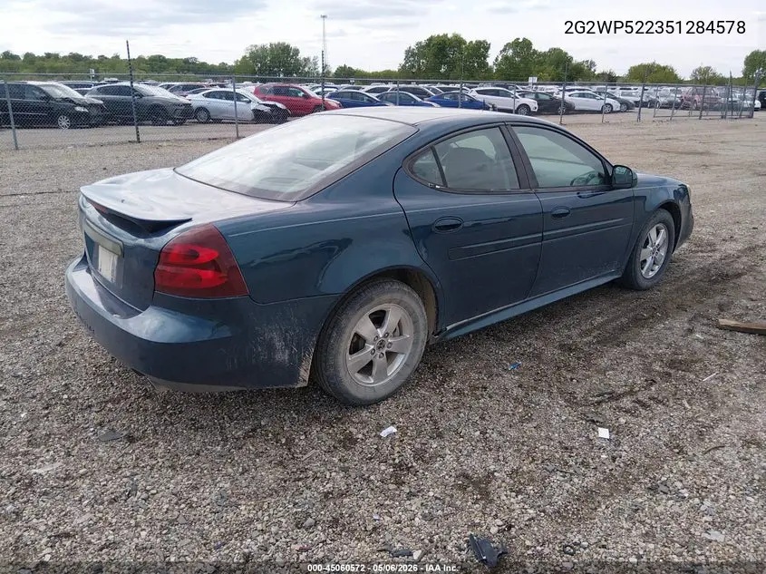 2005 Pontiac Grand Prix VIN: 2G2WP522351284578 Lot: 45060572