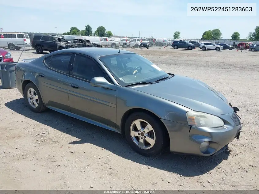 2005 Pontiac Grand Prix VIN: 2G2WP522451283603 Lot: 45097518