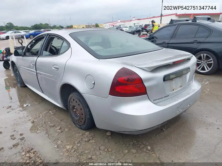2G2WP542751347744 2005 Pontiac Grand Prix
