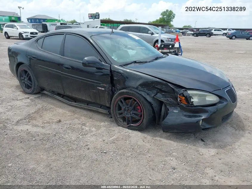 2005 Pontiac Grand Prix Gxp VIN: 2G2WC54C251338289 Lot: 45238903
