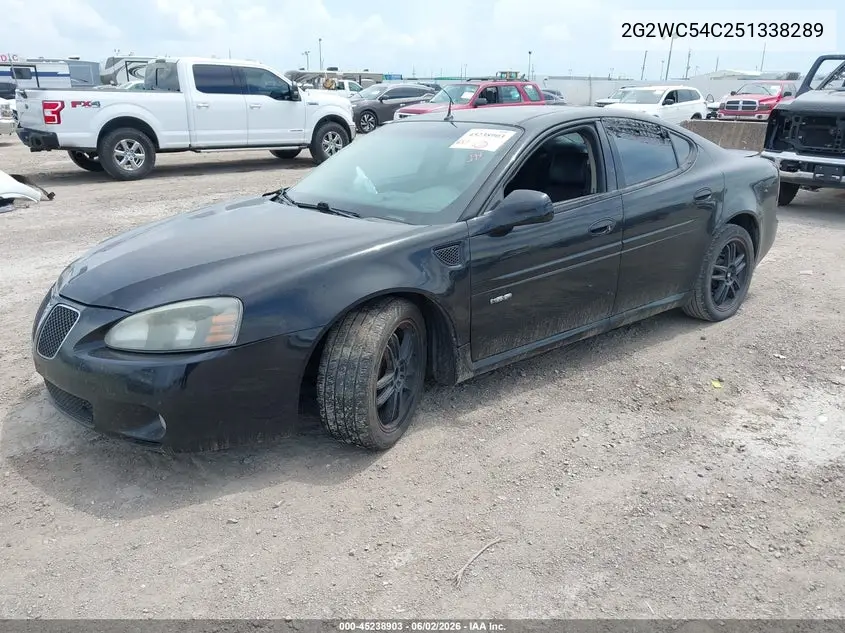 2005 Pontiac Grand Prix Gxp VIN: 2G2WC54C251338289 Lot: 45238903