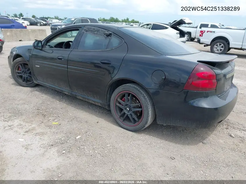 2005 Pontiac Grand Prix Gxp VIN: 2G2WC54C251338289 Lot: 45238903