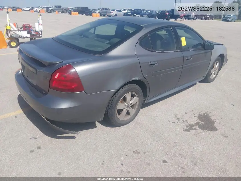 2005 Pontiac Grand Prix Gt VIN: 2G2WS522251182588 Lot: 45514305