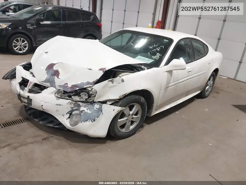 2006 Pontiac Grand Prix VIN: 2G2WP552761287545 Lot: 44663683