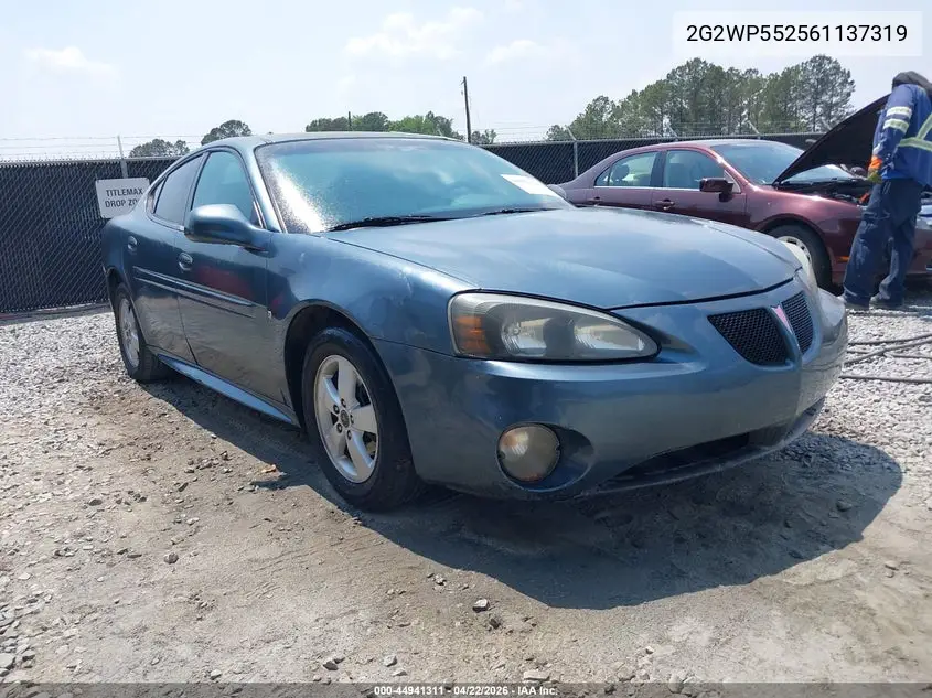 2006 Pontiac Grand Prix VIN: 2G2WP552561137319 Lot: 44941311