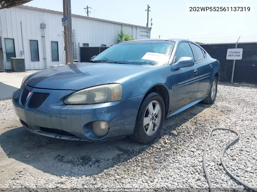 2006 Pontiac Grand Prix VIN: 2G2WP552561137319 Lot: 44941311