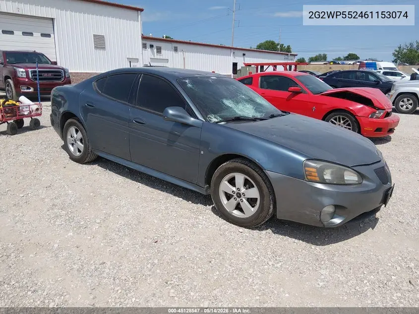 2006 Pontiac Grand Prix VIN: 2G2WP552461153074 Lot: 45128547
