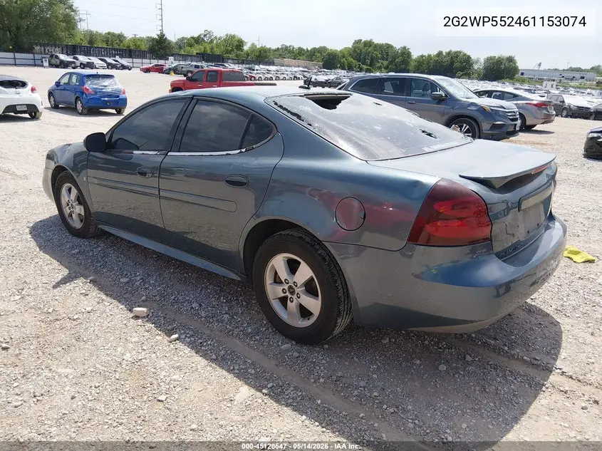 2006 Pontiac Grand Prix VIN: 2G2WP552461153074 Lot: 45128547