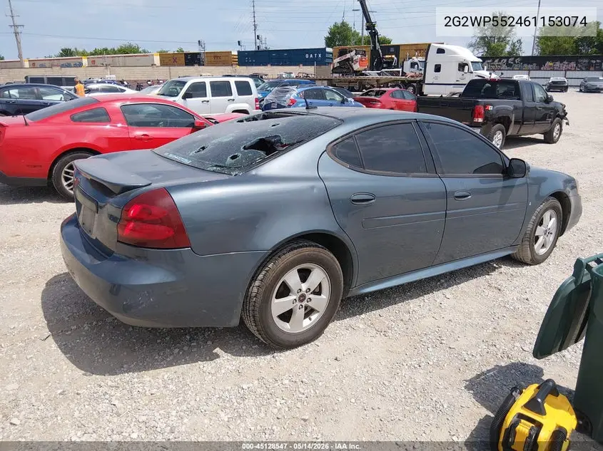 2006 Pontiac Grand Prix VIN: 2G2WP552461153074 Lot: 45128547