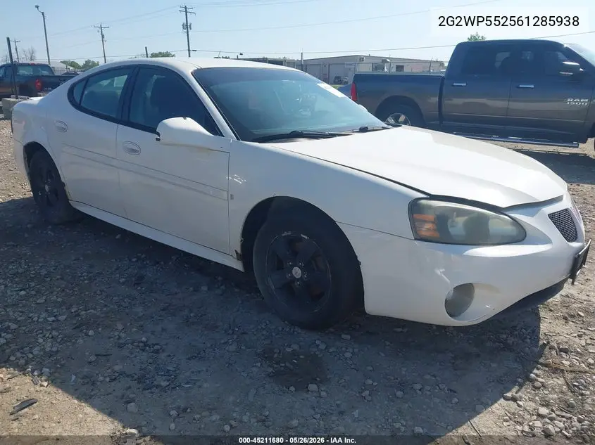 2006 Pontiac Grand Prix VIN: 2G2WP552561285938 Lot: 45211680