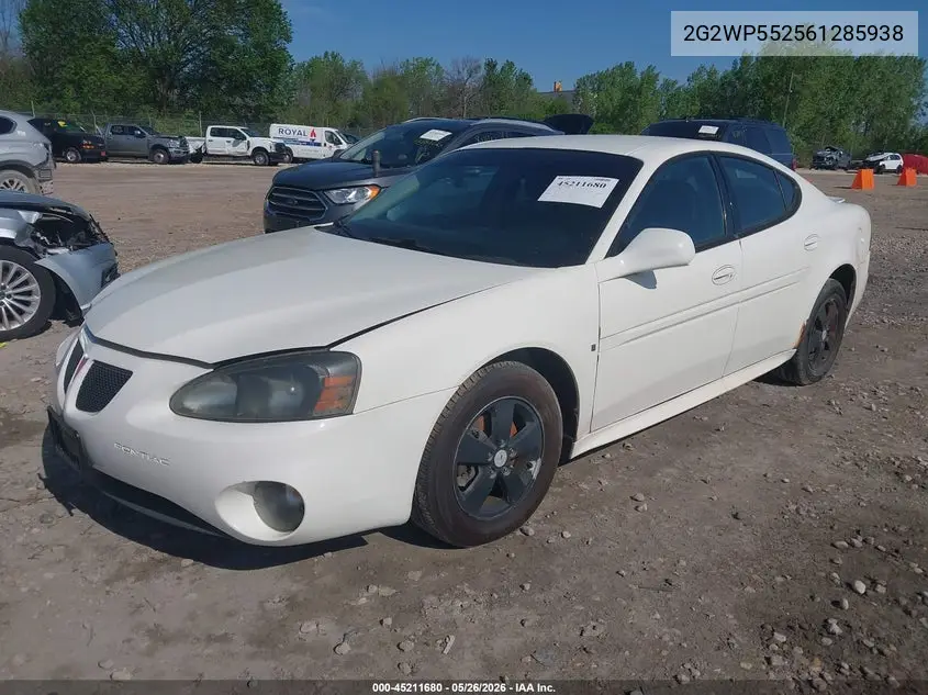 2006 Pontiac Grand Prix VIN: 2G2WP552561285938 Lot: 45211680