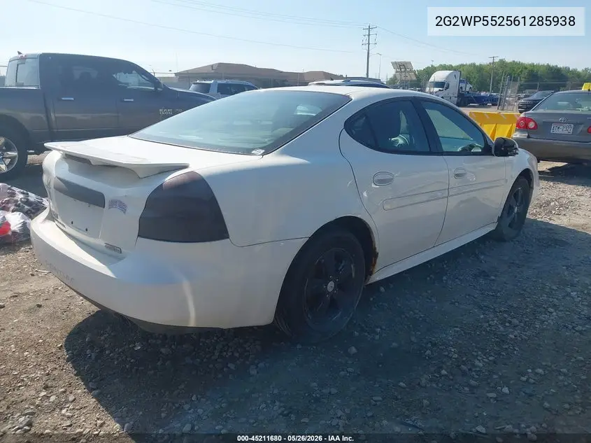 2006 Pontiac Grand Prix VIN: 2G2WP552561285938 Lot: 45211680