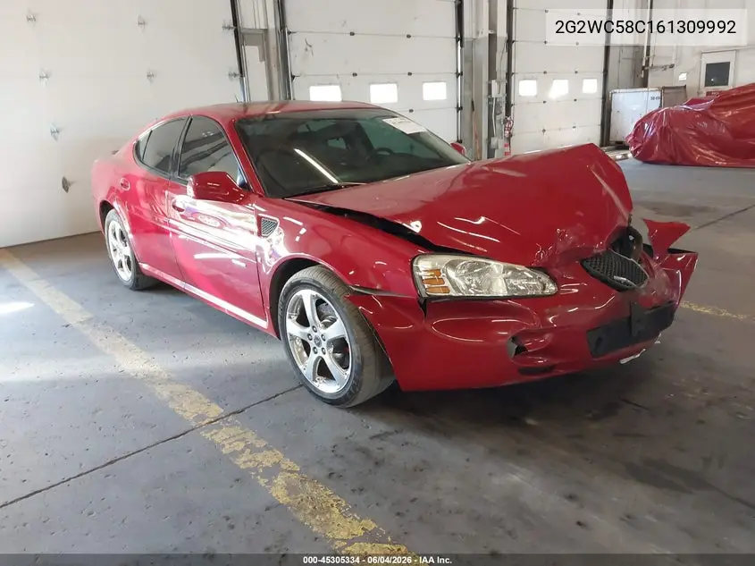 2006 Pontiac Grand Prix Gxp VIN: 2G2WC58C161309992 Lot: 45305334