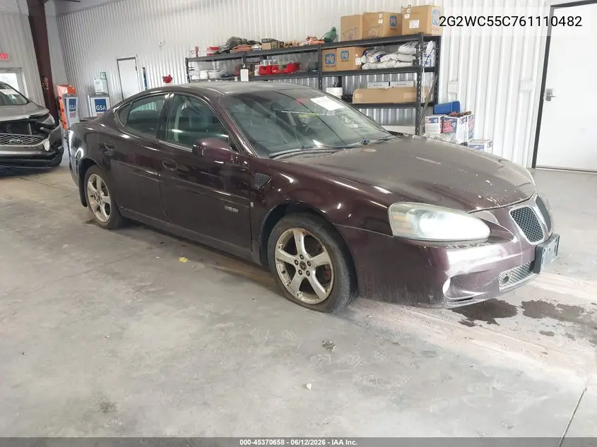 2006 Pontiac Grand Prix Gxp VIN: 2G2WC55C761110482 Lot: 45370658