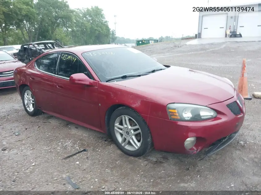 2006 Pontiac Grand Prix Gt VIN: 2G2WR554061139474 Lot: 45399191