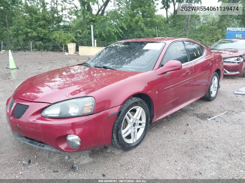 2006 Pontiac Grand Prix Gt VIN: 2G2WR554061139474 Lot: 45399191