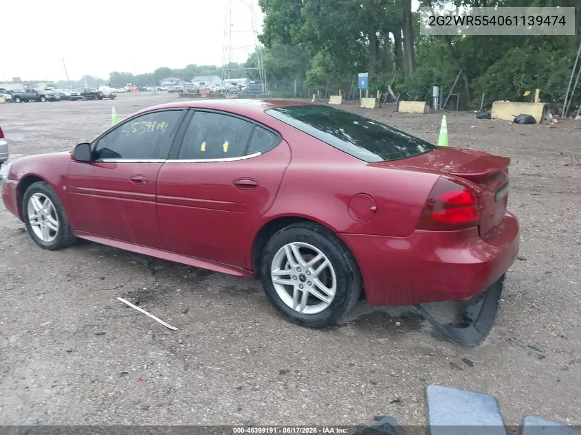 2006 Pontiac Grand Prix Gt VIN: 2G2WR554061139474 Lot: 45399191
