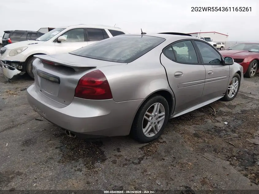 2006 Pontiac Grand Prix Gt VIN: 2G2WR554361165261 Lot: 45469665