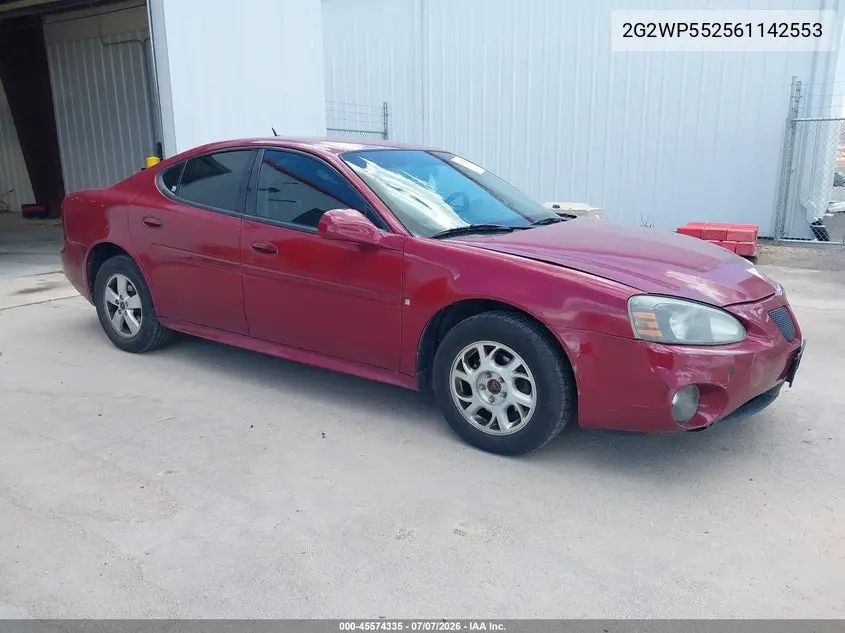 2006 Pontiac Grand Prix VIN: 2G2WP552561142553 Lot: 45574335