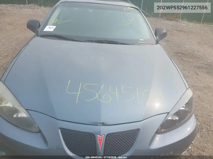2006 Pontiac Grand Prix VIN: 2G2WP552961227556 Lot: 45645104
