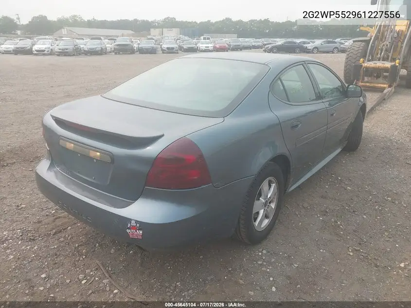 2006 Pontiac Grand Prix VIN: 2G2WP552961227556 Lot: 45645104
