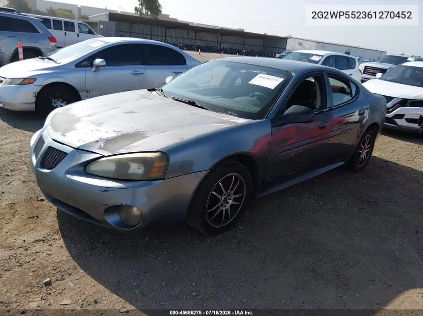2006 Pontiac Grand Prix VIN: 2G2WP552361270452 Lot: 45656275