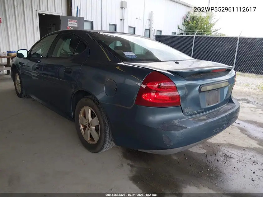 2006 Pontiac Grand Prix VIN: 2G2WP552961112617 Lot: 45683326