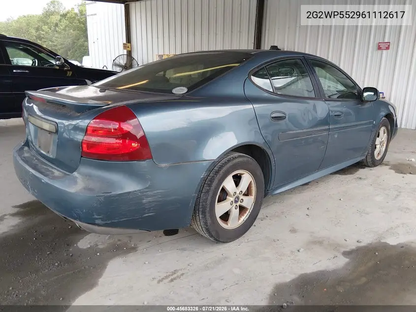 2006 Pontiac Grand Prix VIN: 2G2WP552961112617 Lot: 45683326