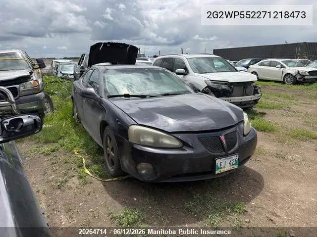 2007 Pontiac Grand Prix VIN: 2G2WP552271218473 Lot: 20264714
