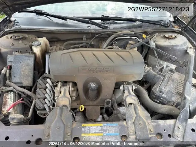 2007 Pontiac Grand Prix VIN: 2G2WP552271218473 Lot: 20264714