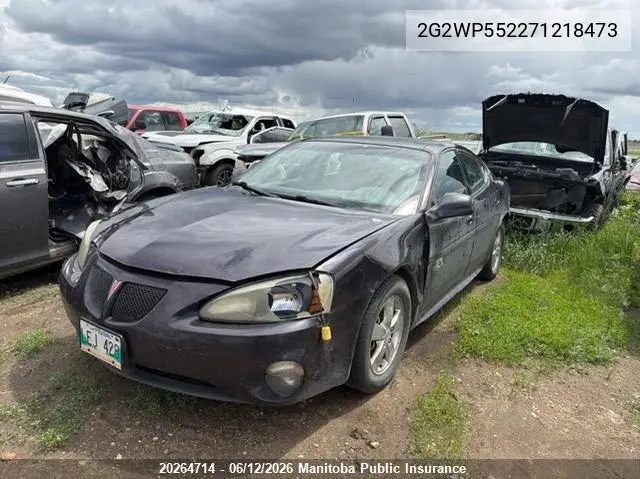 2007 Pontiac Grand Prix VIN: 2G2WP552271218473 Lot: 20264714