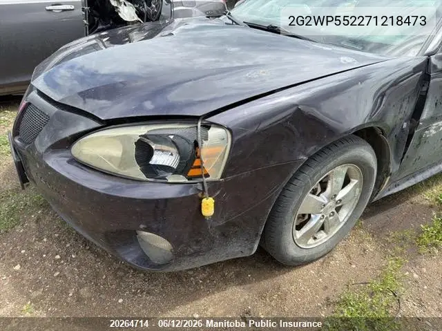 2007 Pontiac Grand Prix VIN: 2G2WP552271218473 Lot: 20264714