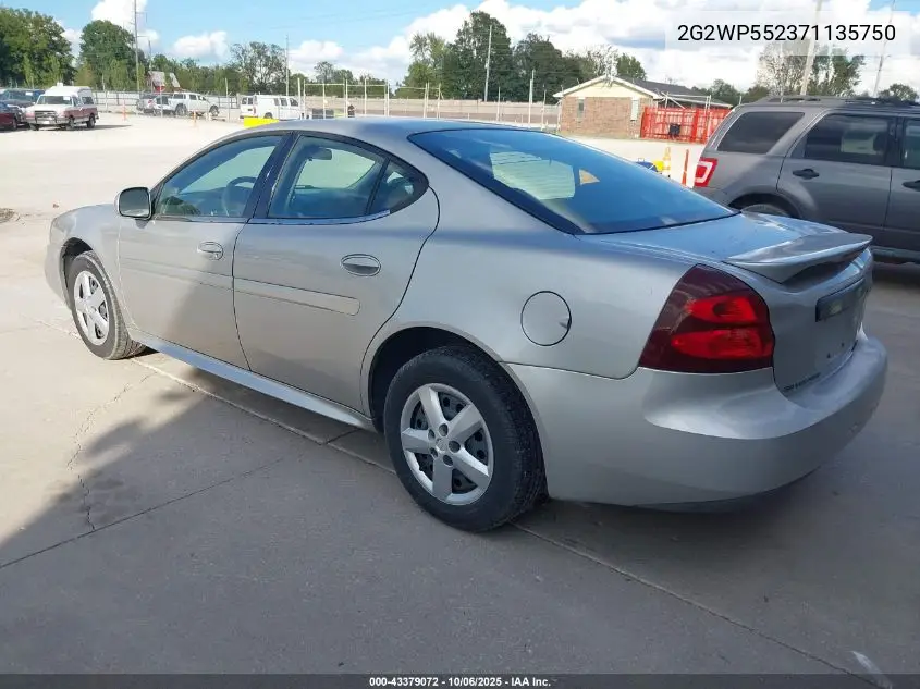 2G2WP552371135750 2007 Pontiac Grand Prix