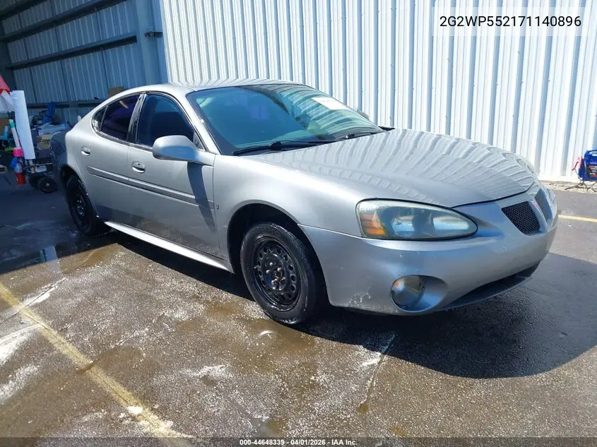 2007 Pontiac Grand Prix VIN: 2G2WP552171140896 Lot: 44648339
