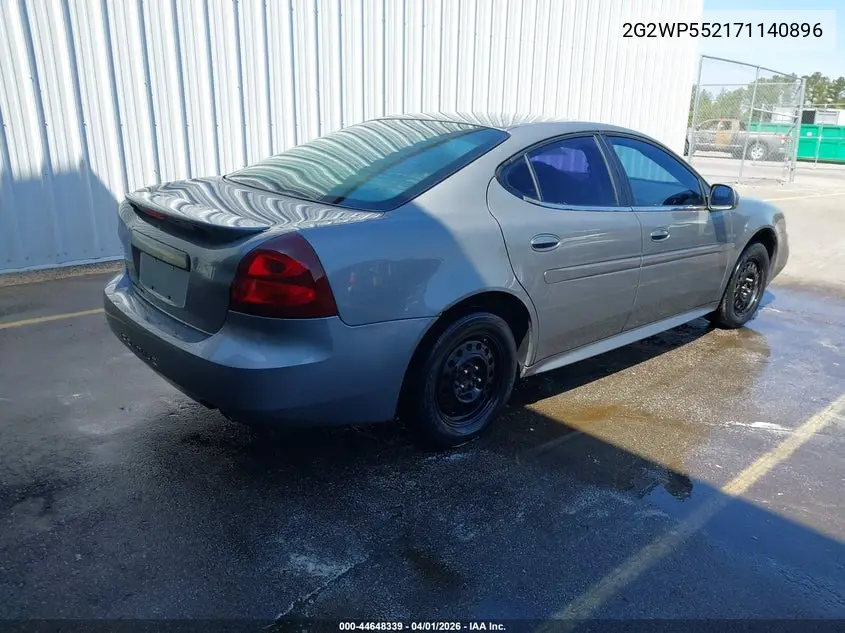 2007 Pontiac Grand Prix VIN: 2G2WP552171140896 Lot: 44648339