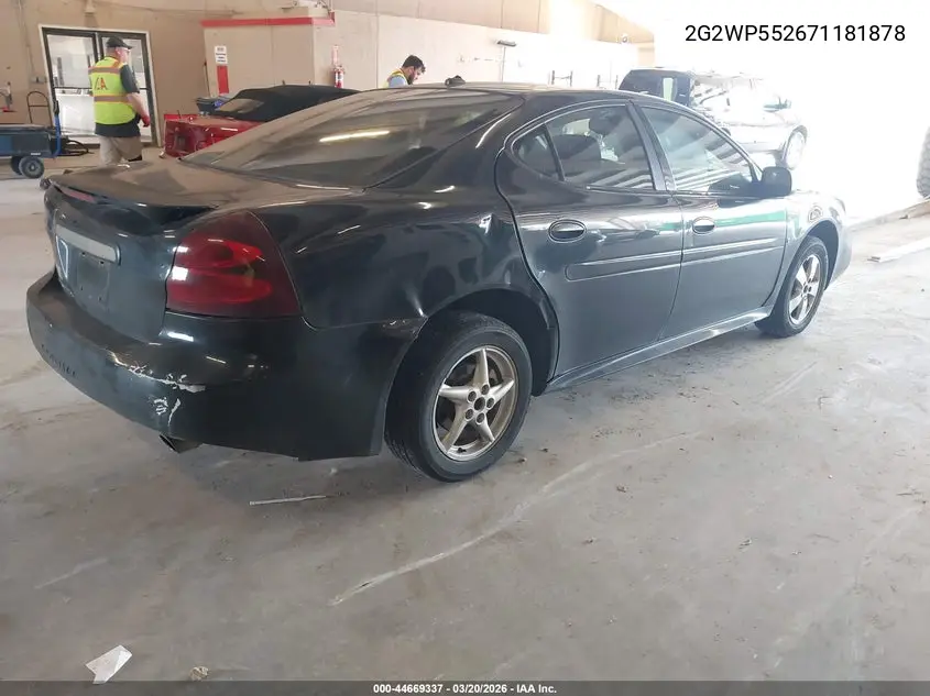 2007 Pontiac Grand Prix VIN: 2G2WP552671181878 Lot: 44669337