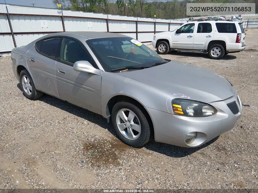 2007 Pontiac Grand Prix VIN: 2G2WP552071106853 Lot: 44678340
