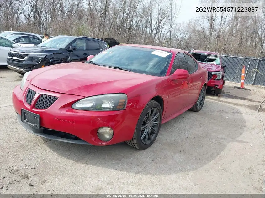 2007 Pontiac Grand Prix Gt VIN: 2G2WR554571223887 Lot: 44700792