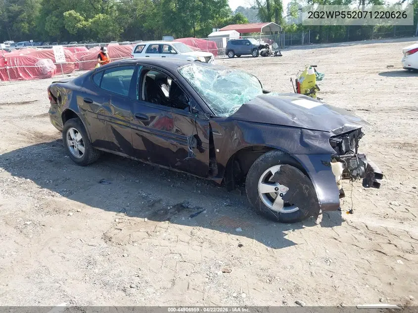 2007 Pontiac Grand Prix VIN: 2G2WP552071220626 Lot: 44906959