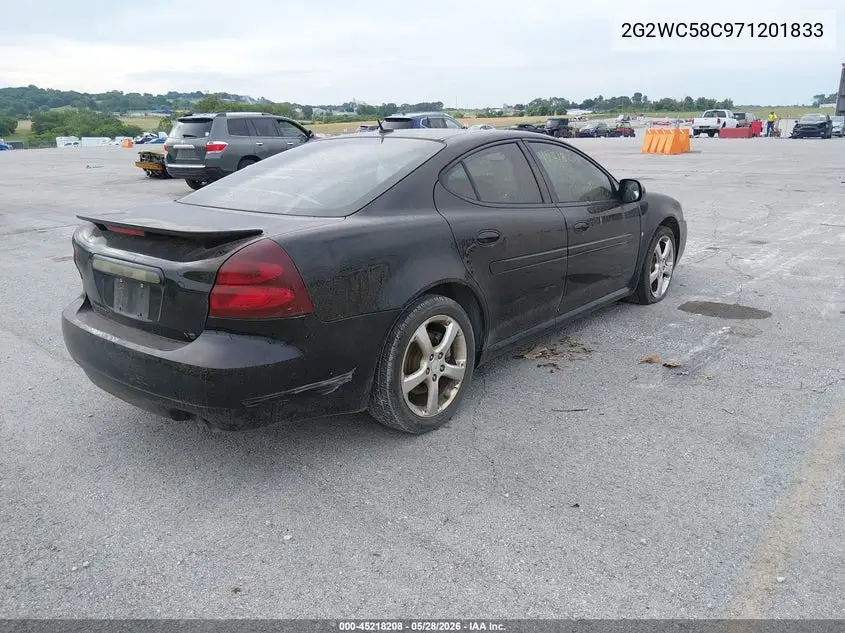2007 Pontiac Grand Prix Gxp VIN: 2G2WC58C971201833 Lot: 45218208