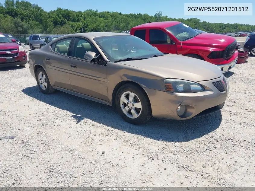 2007 Pontiac Grand Prix VIN: 2G2WP552071201512 Lot: 45290979