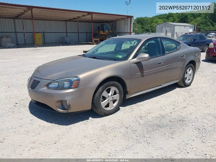 2007 Pontiac Grand Prix VIN: 2G2WP552071201512 Lot: 45290979