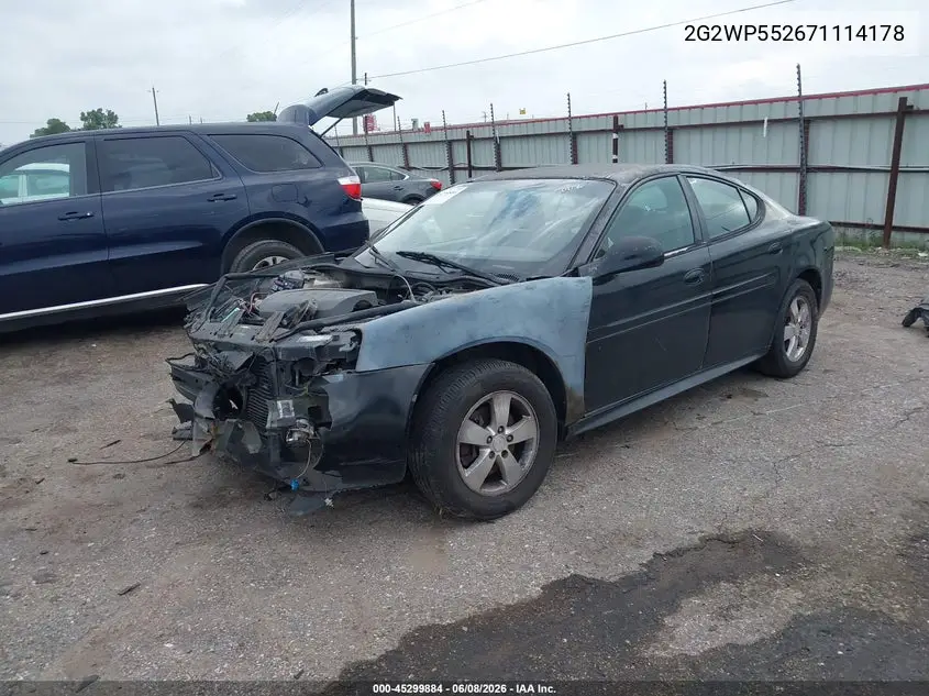 2G2WP552671114178 2007 Pontiac Grand Prix