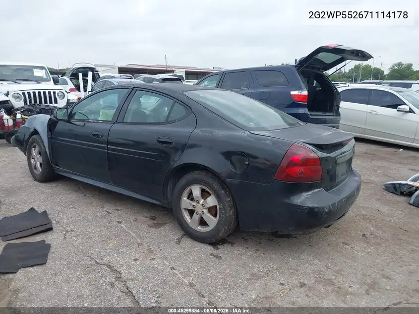 2G2WP552671114178 2007 Pontiac Grand Prix