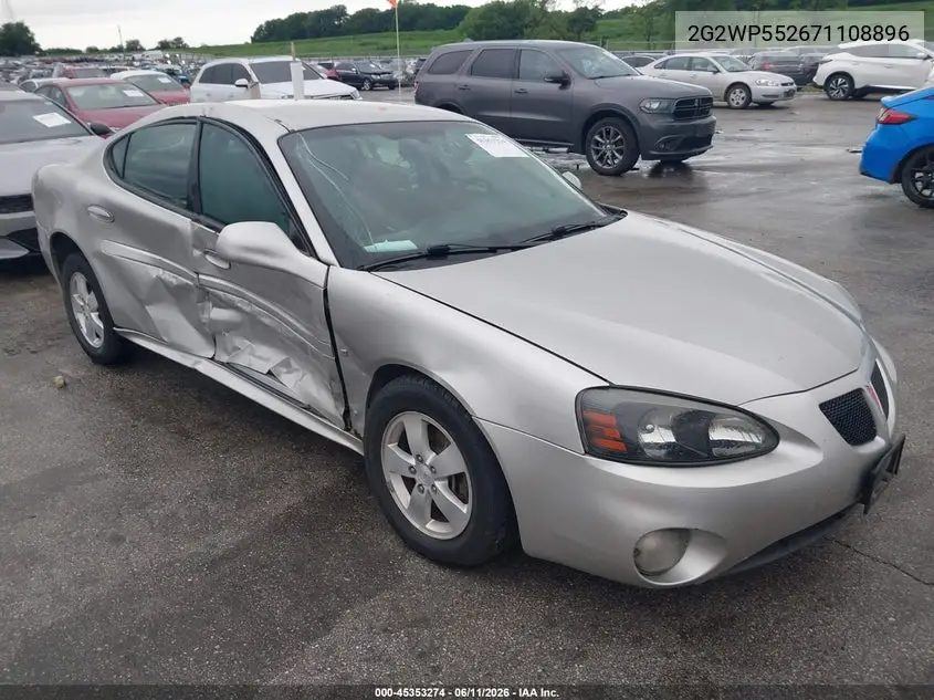 2007 Pontiac Grand Prix VIN: 2G2WP552671108896 Lot: 45353274