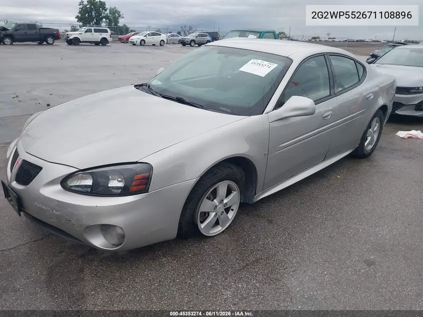 2007 Pontiac Grand Prix VIN: 2G2WP552671108896 Lot: 45353274