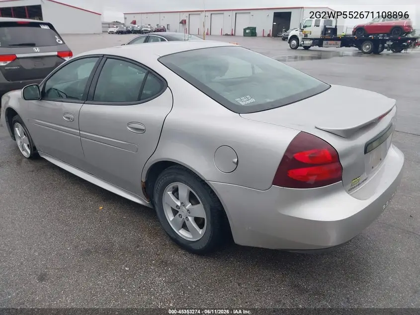 2007 Pontiac Grand Prix VIN: 2G2WP552671108896 Lot: 45353274