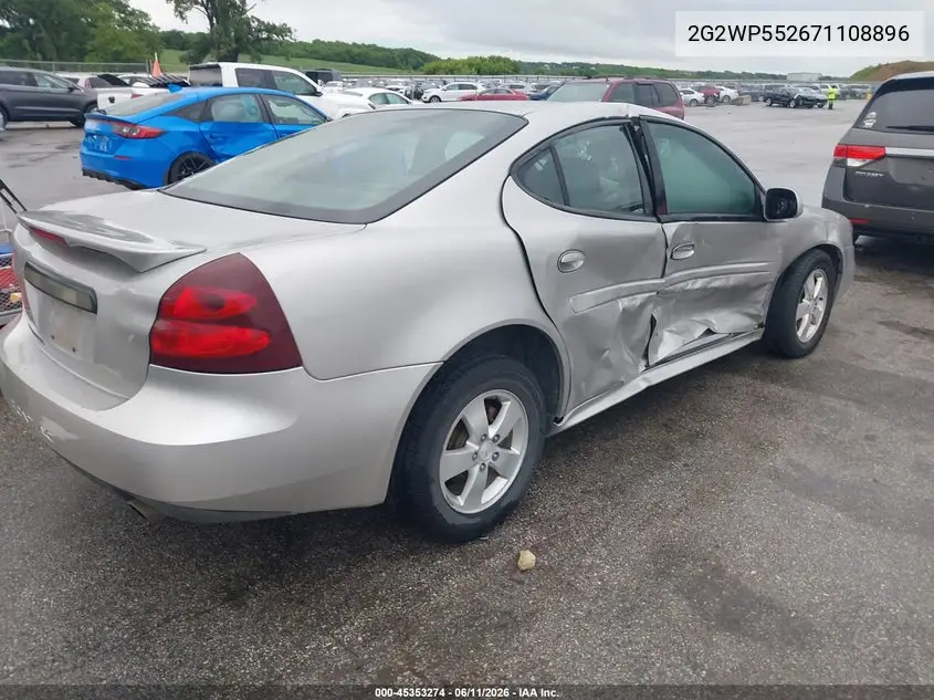2007 Pontiac Grand Prix VIN: 2G2WP552671108896 Lot: 45353274