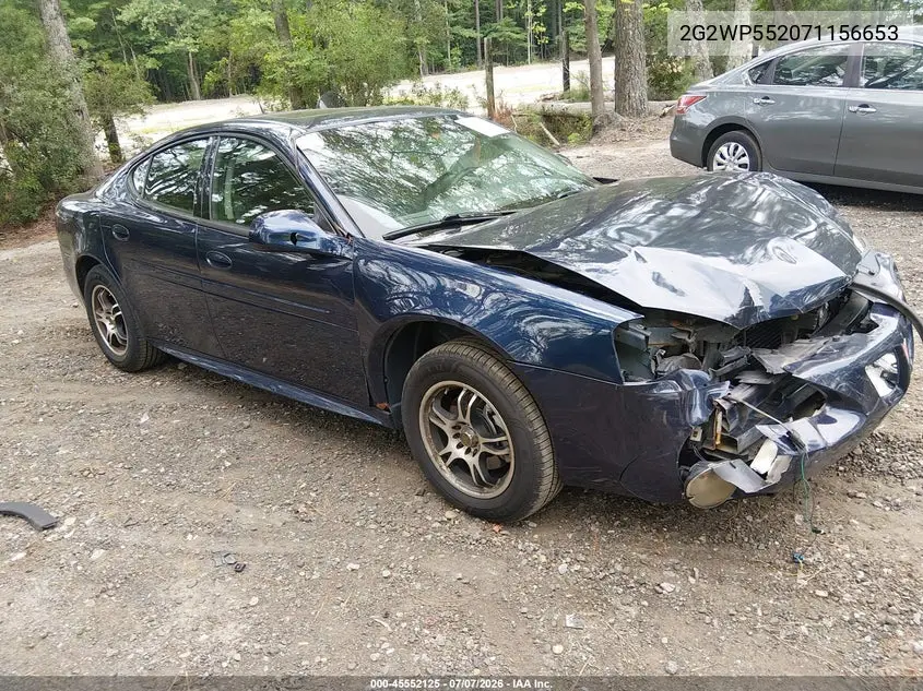 2007 Pontiac Grand Prix VIN: 2G2WP552071156653 Lot: 45552125