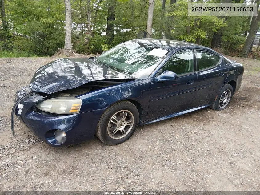 2007 Pontiac Grand Prix VIN: 2G2WP552071156653 Lot: 45552125